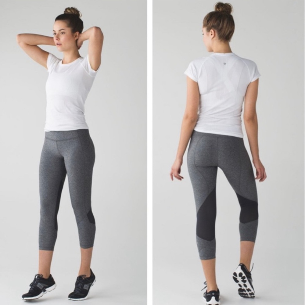 Lululemon Pace Rival Ceopped Gray Legging Size 4